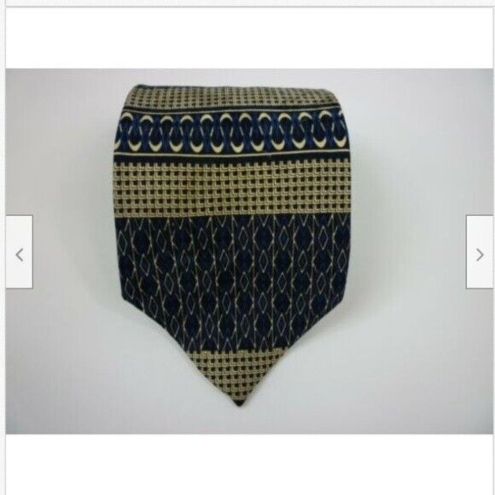 Repp Ltd. Mens Tie Extra Long 100% Silk Handmade 64" x 4" Geometric - 23289